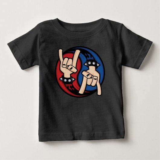 Rock and Roll Duivelhoorns Yin Yang (Voorkant)