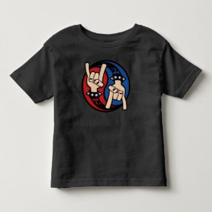 Rock and Roll Duivelhoorns Yin Yang Kinder Shirts