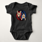 Rock and Roll Duivelhoorns Yin Yang Romper (Voorkant)