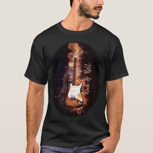 Rock and Roll elektrische gitaar Rock and Roll T-shirt (Voorkant)