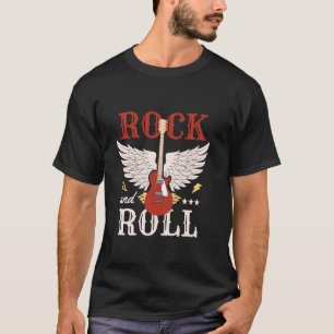 Rock and Roll Elektrische Vintage Gitaar Muziek Li T-shirt