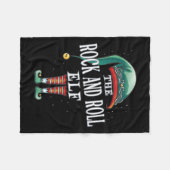 Rock and Roll Elf Kerstgroep Xmas Pajama Part Fleece Deken (Voorkant (Horizontaal))