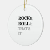 Rock and Roll En Dat Is Alles Keramisch Ornament (Links)