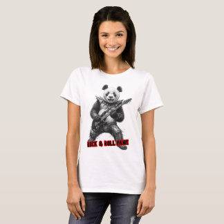 Rock and Roll-fame op een zwarte T-shirt