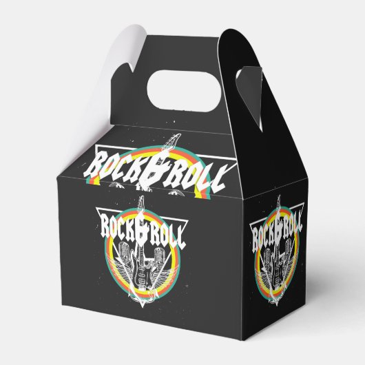 Rock and Roll Favor Box Bedankdoosjes (Achterkant)