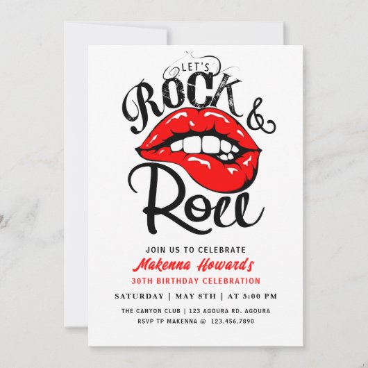 Rock and Roll Feest, Rock & Roll VERJAARDAG, Kaart (Voorkant)