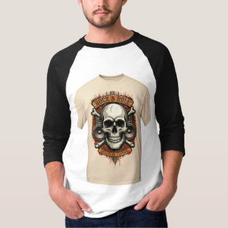 Rock and Roll Festival T-shirt met een schedel