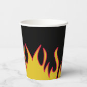 Rock and Roll Flames Custom Message Party Papieren Bekers (Achterkant)