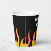 Rock and Roll Flames Custom Message Party Papieren Bekers (Rechts)
