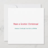 Rock and Roll Flames kerstvakantie Kaart (Achterkant)