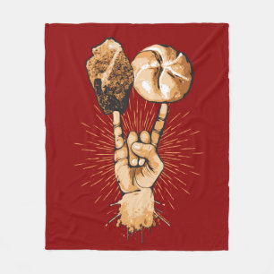 Rock and Roll Fleece Blanket Deken
