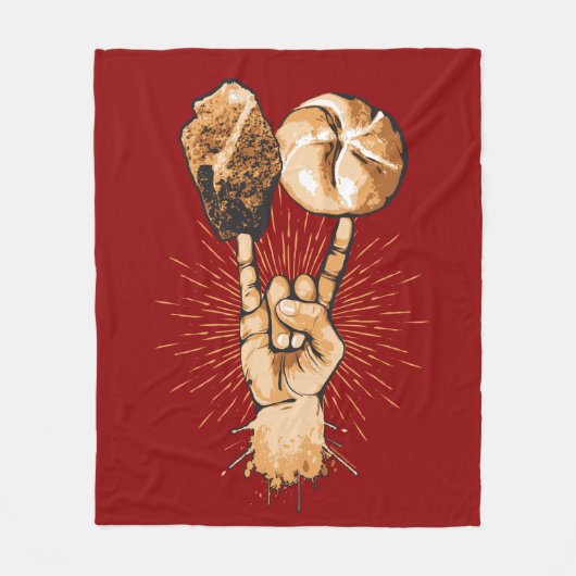 Rock and Roll Fleece Blanket Deken (Voorkant)