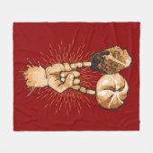 Rock and Roll Fleece Blanket Deken (Voorkant (Horizontaal))