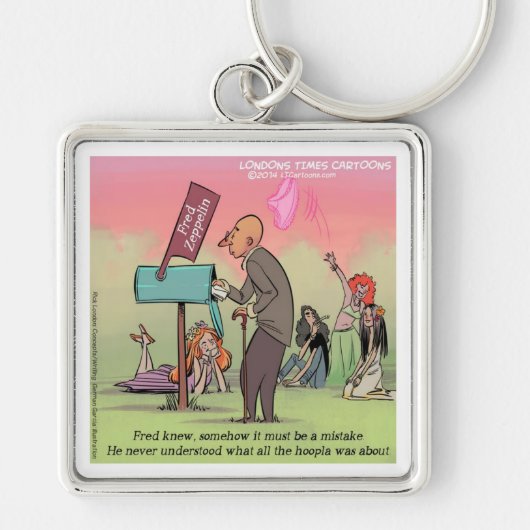 Rock And Roll Fred Grappig Sleutelhanger (Voorkant)