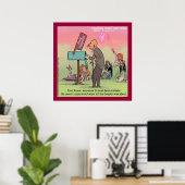Rock And Roll Fred Grappige Poster (Thuiskantoor)