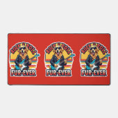 Rock and Roll Fur-Ever Golden Retriever Dog Bureaumat (Voorkant)