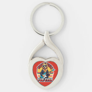 Rock and Roll Fur-Ever Golden Retriever Dog Sleutelhanger