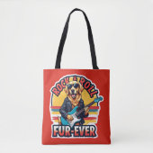 Rock and Roll Fur-Ever Golden Retriever Dog Tote Bag (Voorkant)