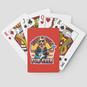 Rock and Roll Fur-Ever Goud Retriever Hond Pokerkaarten