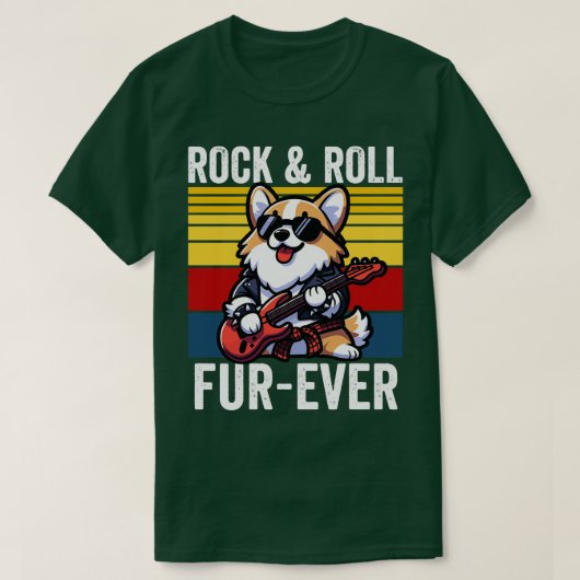 Rock and Roll Fur Ever T-shirt (Design voorkant)