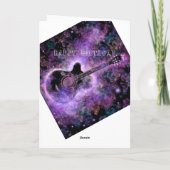 Rock and Roll Gitaar Verjaardag Kaart (Achterkant)