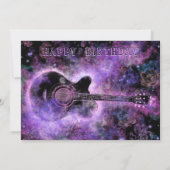 Rock and Roll Gitaar Verjaardagskaart Kaart (Achterkant)