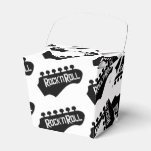 Rock and Roll gitaarpatroon Take Out Favor Box Bedankdoosjes