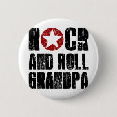Rock and Roll Grandpa Ronde Button 5,7 Cm (Voorkant)