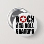 Rock and Roll Grandpa Ronde Button 5,7 Cm (Voorkant /achterkant)