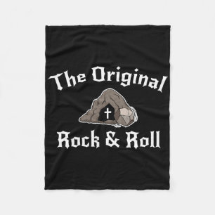 Rock And Roll Grappig Pasen Graf Christelijk Origi Fleece Deken