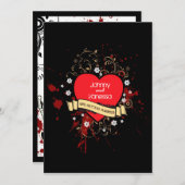 Rock and Roll Grungy Heart beroemd gemaakt door Br Kaart (Voorkant / Achterkant)