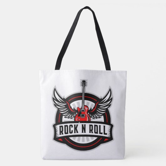 Rock and Roll Guitar Canvas tas (Voorkant)