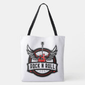 Rock and Roll Guitar Canvas tas (Achterkant)