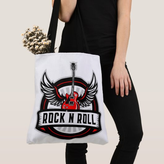 Rock and Roll Guitar Canvas tas (Dichtbij)