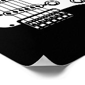 Rock and Roll Guitar Verjaardag Tattoo Parlor Sign Poster (Hoek)