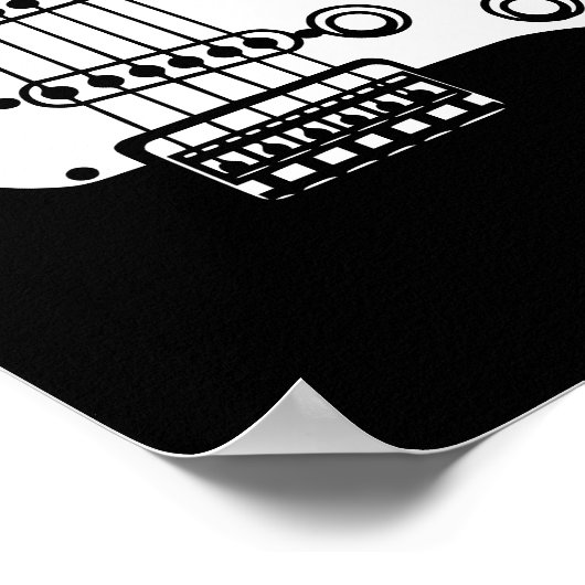 Rock and Roll Guitar Verjaardag Tattoo Parlor Sign Poster (Hoek)