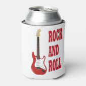 rock and roll guitarra electrica roja blikjeskoeler (Blikje Voorkant)