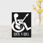 Rock and Roll Handicap Parking Grappig Akoestisch  Kaart (Gele Bloem)