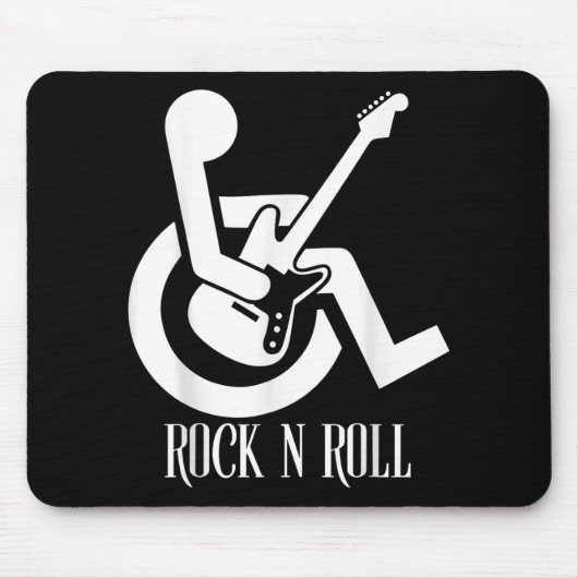 Rock and Roll Handicap Parking Grappig Akoestisch Muismat (Voorkant)