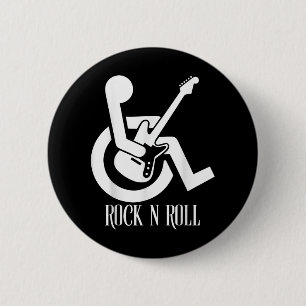 Rock and Roll Handicap Parking Grappig Akoestisch  Ronde Button 5,7 Cm