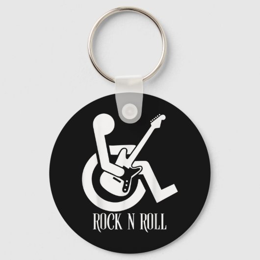 Rock and Roll Handicap Parking Grappig Akoestisch  Sleutelhanger (Voorkant)