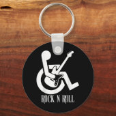 Rock and Roll Handicap Parking Grappig Akoestisch  Sleutelhanger (Voorkant)