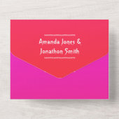 Rock and Roll Huwelijksfeest Rockfest All In One Uitnodiging (Achterkant)