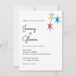 Rock and Roll jaren '50 Stijl Bruiloft Kaart