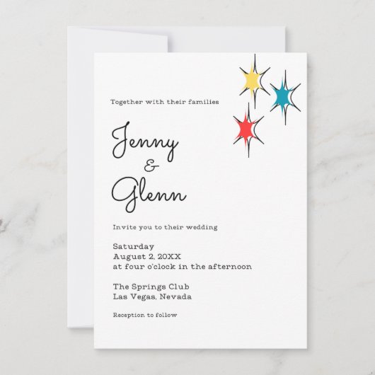 Rock and Roll jaren '50 Stijl Bruiloft Kaart (Voorkant)