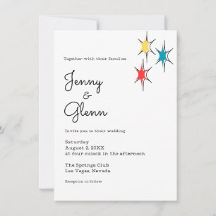 Rock and Roll jaren '50 Stijl Bruiloft Kaart