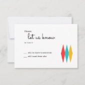 Rock and Roll jaren '50 Stijl Bruiloft RSVP Kaartje (Voorkant)