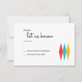 Rock and Roll jaren '50 Stijl Bruiloft RSVP Kaartje