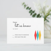 Rock and Roll jaren '50 Stijl Bruiloft RSVP Kaartje (Staand voorkant)