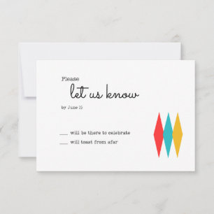 Rock and Roll jaren '50 Stijl Bruiloft RSVP Kaartje